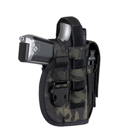EXCELLENT ELITE SPANKER Tactical Adjustable Pistol Holster for Glock M1911 G17 G18 G19 G26 G34 XD-45acp CZ P-10C (Camouflage Black)