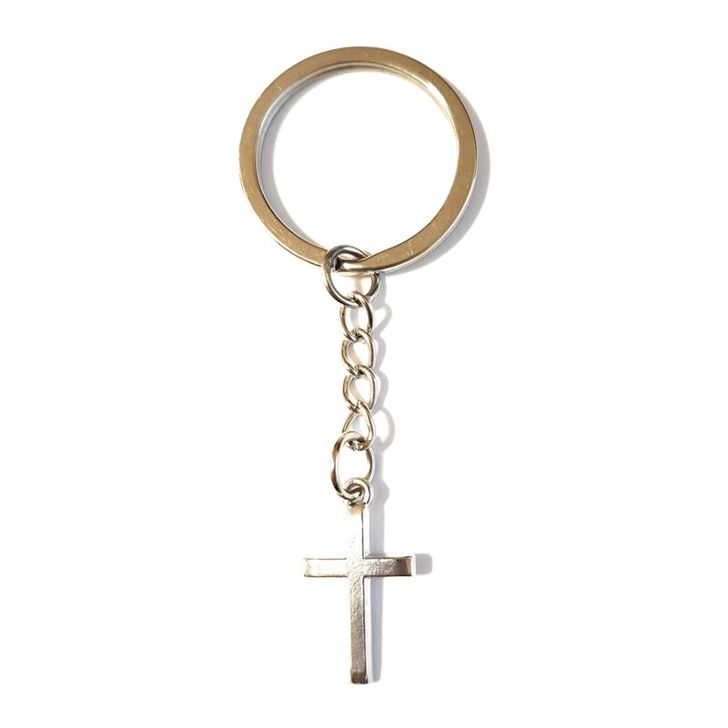 Dreambase Key Ring Cross, antique silver