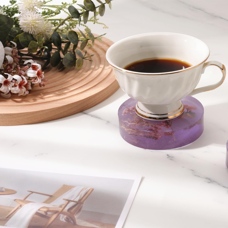 4 pcs Deep Coaster Molds, Round Coaster Molds for Epoxy