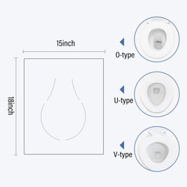 Disposable Toilet Seat Covers Flushable (100 Sheet) Portable Plenty Pack Toilet Seat Covers Skin Friendly Pure Wood Pulp Paper Water-soluble Toilet Seat Covers for Road Trip,Travel,Camping