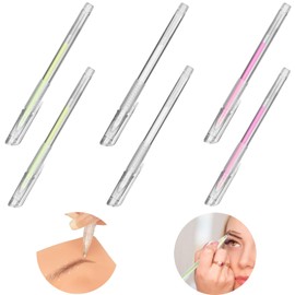 Liyquint 6pcs Eyebrow Pen Brow Position Pen Marking Pen for Eyebrow Position Eyebrow Marking Pens Marking Pen Pen Position Pen Brow Mapping Pen (White, pink, fluorescent green)