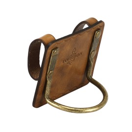 Tourbon Fixed Hammer Holder Lightweight Leather Snips Cutter Pliers Axe Tool Belt Loop (Brown)