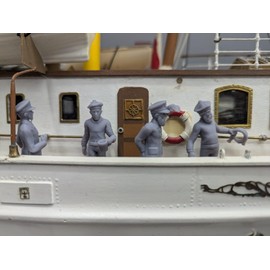 1:35 Model Sailors x 4 Resin Sailor Figurines for Model Ships – Highly Detailed 1/35 Scale Crew for RC & Static Model Boats – Premium Quality Miniature Sailors for Dioramas & Maritime Displays