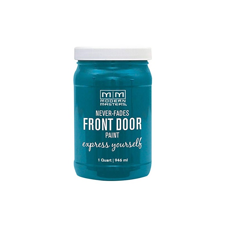 Modern Masters 296681 Front Door Paint, Quart, Satin Tranquil