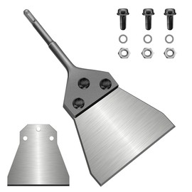 SDS Plus Floor Scraper Kit 5 Inch -Tile Removal Tool Wide Heavy Duty Tile & Vinyl Siding Removal Tool with Thinset Adhesive Remover, SDS Chisel Bits & Extension, Compatible with SDS Plus Impact Drills
