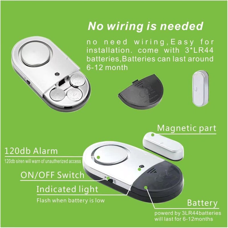 Window Alarm Sensors Door Alarms for Kids Safety , Home