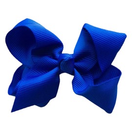 10pk Dark Blue Hair Bows Knots Clips Slides Grips 3" Inch 7.6cm Solid Colour Girls School Hairbow Accessories