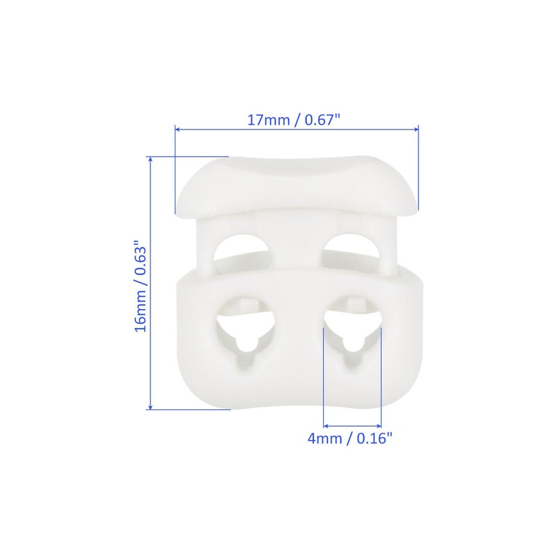 M METERXITY 100 Pack Plastic Cord Locks - Double-Hole Oval
