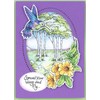 Stampendous Cling Stamp-Hummingbird Vine, Grey