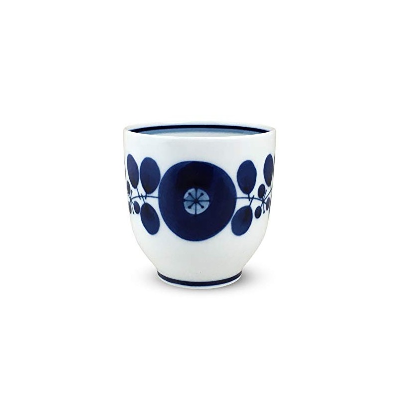 Hakusan Toki Yunomi Blue Bloom, Small, Approx. φ3.0 x 3.0