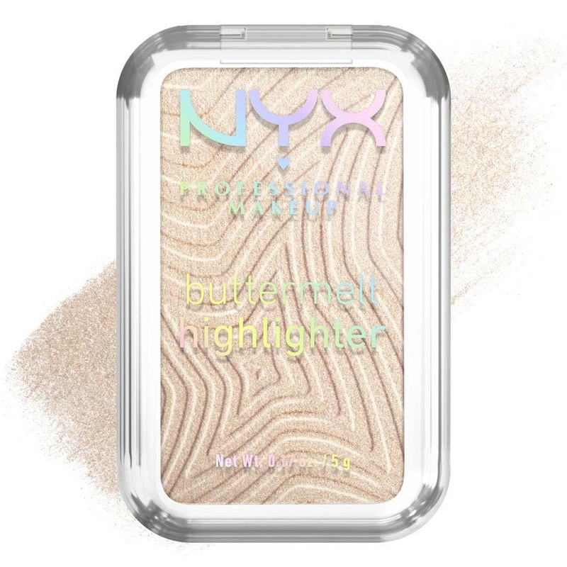 Nyx Professional Makeup, Buttermelt Highlighter, Tono: Bright and Butta (dorado