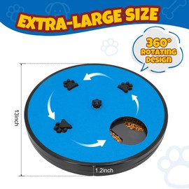 Ykall Claw Grinder for Dogs - Scratching Board for Dogs with Snack Box Dog Claw Grinder Dog Claw Grinder 360° Rotation Scratching Mats with 6 Suction Cups with 2 Replacement Sheets Sandpaper