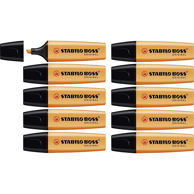 Stabilo Boss Highlighters Chisel Tip 2-5mm Line Orange 70/54