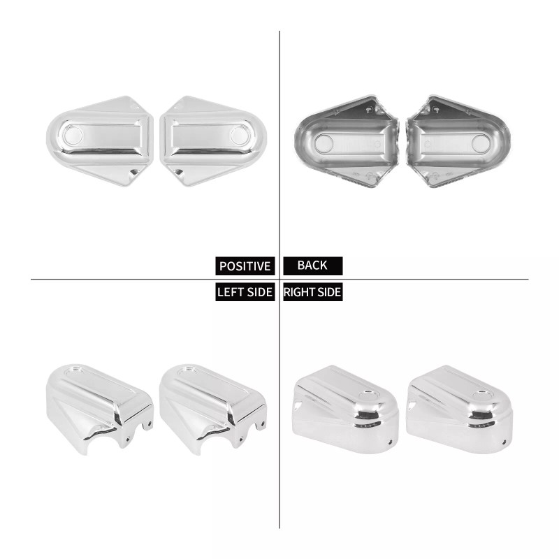 HDBUBALUS Bar Shield Rear Chrome Axle Covers Swingarm For Harley