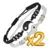 Pulsera De Pareja Yin Yang Brazalete Promesa Amor 1par Full Diámetro 15 cm