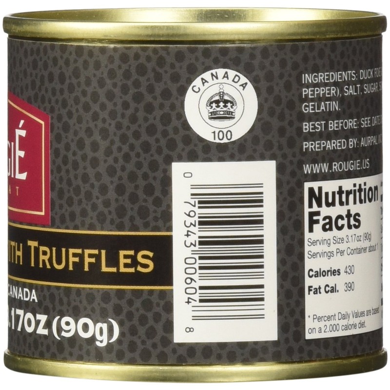Rougie Foie Gras with Truffles Fully Cooked, 3.17 oz