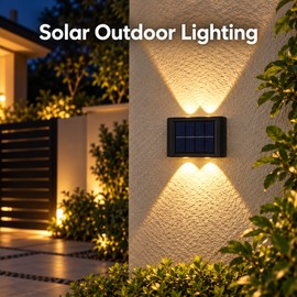 Solar Wall Light Outdoor LED Garden Lamp – Waterproof Solar Powered Fence Light for Patio, Yard & Landscape Decoration