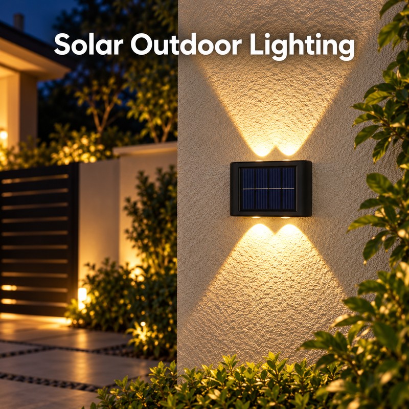 Solar Wall Light Outdoor LED Garden Lamp – Waterproof Solar