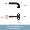TYRON 2 Pack Screwed Sash Curtain Rod Adjustable 12-18 Inch,
