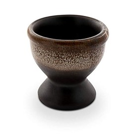 Bunzlauer keramik Original Egg Cup Tall Diameter 5.4 cm, Height 5.2 cm in Zaciek Decor (Brown)
