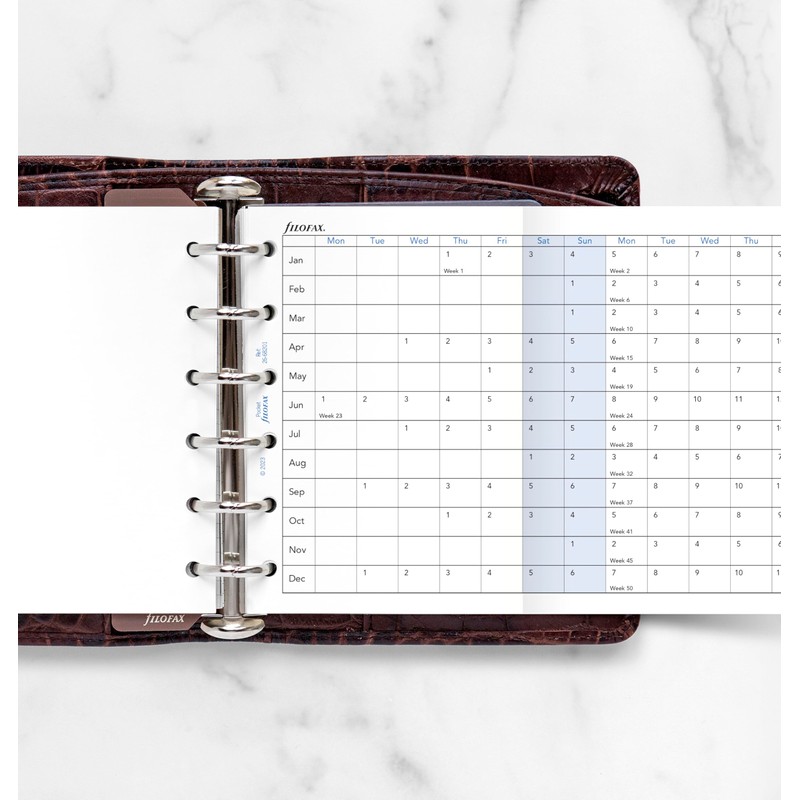 Filofax Personal Organizer Refill, Starts January 2026, Small, Horizontal Ear