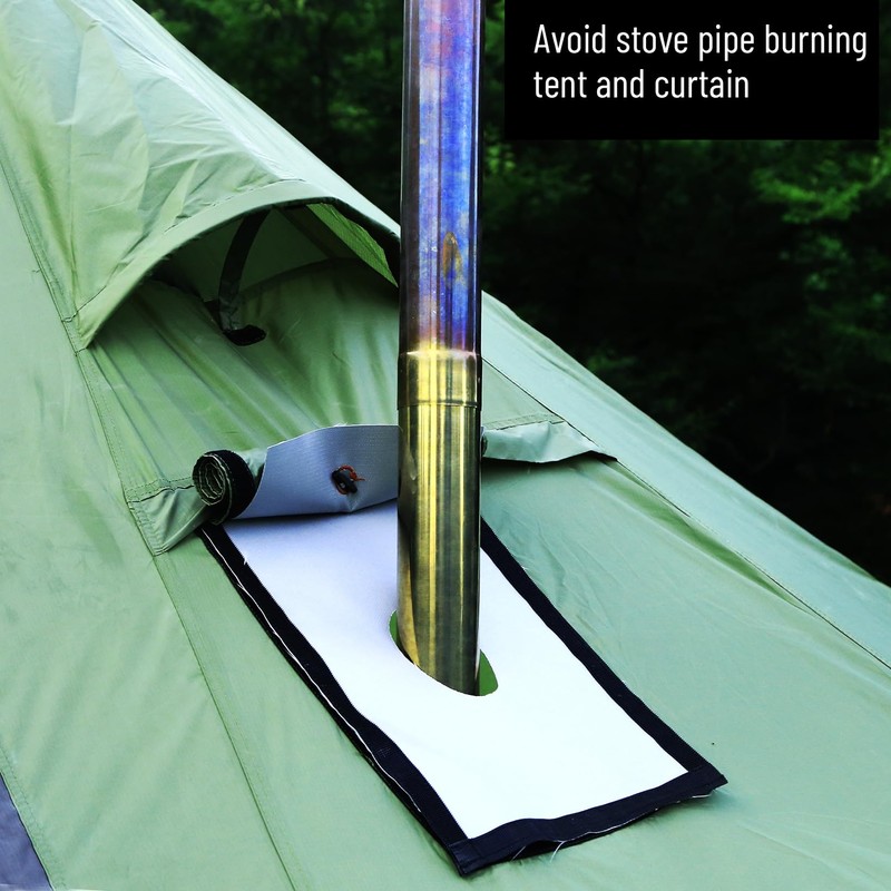 Preself Hot Tent Stove Jack, 14" x 10", Suitable for