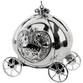 Bambino Silver Plated Princess Carriage Money Box