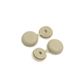 TUCKBOLD 20pcs 4mm Beige Hinged Screw Cover Folding Caps for Car Home Furniture Decor Automotive Parts