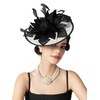 SWEETV Sinamay Kentucky Derby Hats Fascinators for Women, Tea Party