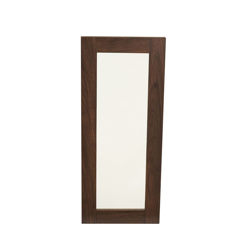 Household Essentials Walnut Rectangle Mirror Wall Décor