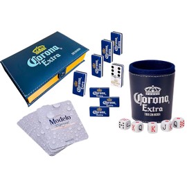 Domino Corona Azul + Cubilete Corona Extra + Baraja Modelo Especial