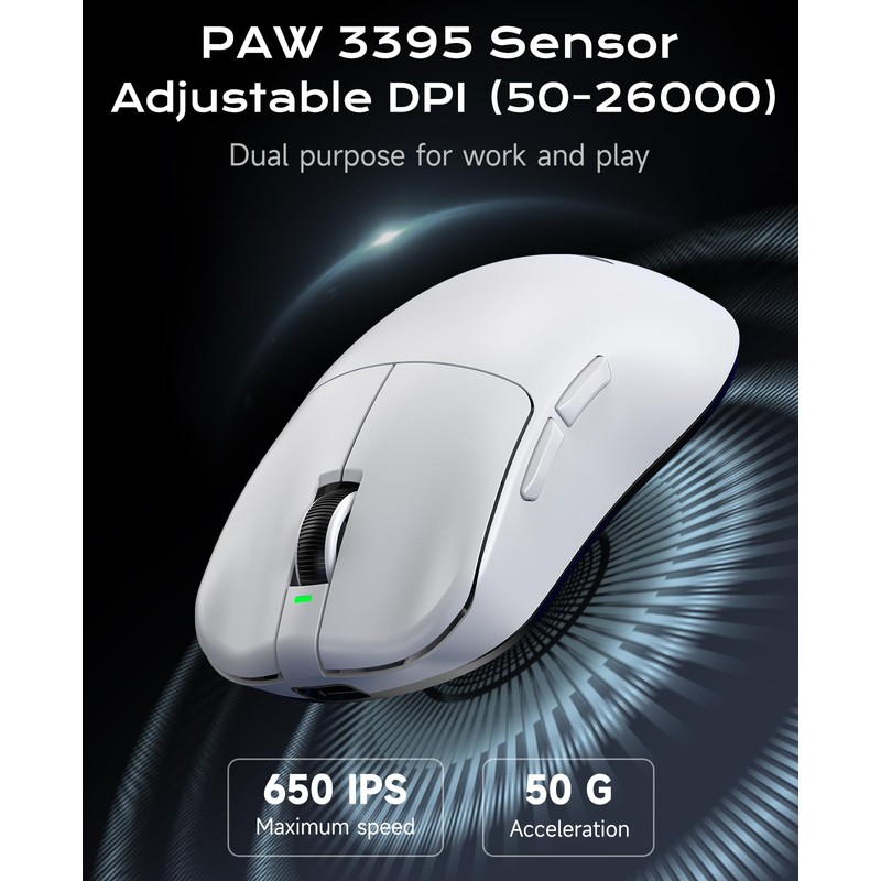 VGN Dragonfly F1 Pro Max Wireless Gaming Mouse, 130h Playtime