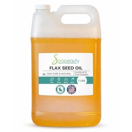 Soapeauty- Aceite de linaza prensado en frío sin refinar 100% puro y natural | Para la piel, el cabello y recetas caseras | Fuente
