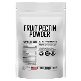 Fruit Pectin Powder for Jams and Jellies - Natural, Vegan and NON-GMO. Premium Bulk ingredient - 350 Grams (12.35 oz) Value Size Bag