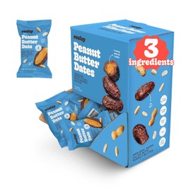 Realsy Stuffed Medjool Dates, Organic Dates with No Sugar Added, Gluten-Free, Vegan, All Natural Healthy Snack, Single Wrapped (40 ct) (Peanut Butter)