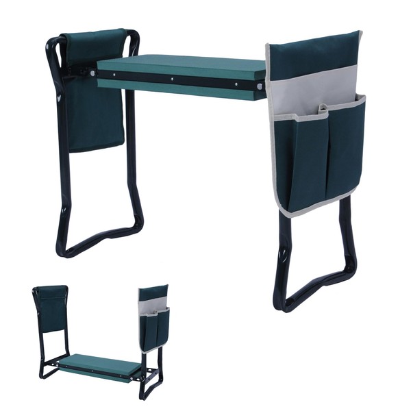LUCKYERMORE Folding Garden Kneeler and Seat, 2 in 1 Kneeling