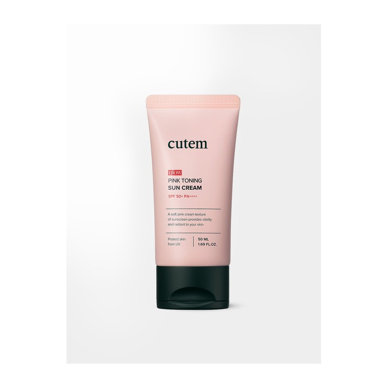 Q-TEM Glow Pink Toning Sun Cream / 글로우 핑크 토닝