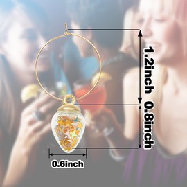 ELANE 20 Pcs Wine Glass Markers Charms,Wine Glass Charm Rings,Wine Charms for Stem Glasses,Glass Markers for Drinks,Wine Glass Tags