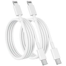 Cable USB C a Lightning (paquete de 2 unidades de 6 pies), cargador rápido para iPhone con certificación MFi de Apple de 6.6 ft, cable de carga origin
