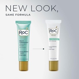 RoC Multi Correxion Hyaluronic Acid Anti Aging Under Eye Cream for Puffiness and Dark Circles (.5 OZ) + RoC Retinol Capsules (7 CT), Fragrance & Paraben Free Skin Care