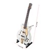 7in White Miniature Electric Guitar Replica with Box Instrument Model