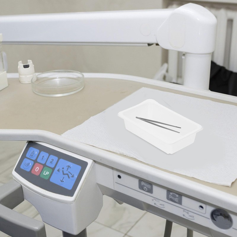 VILLCASE 100pcs Disposable Plastic Trays, Instrument Tray Medical Instrument Rectangular