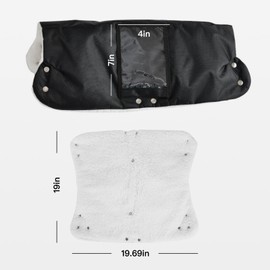 Pram Hand Warmer, Gloves Pram, Hand Muff for Prams, Warmer, Waterproof Pram Muff, Soft Hand Warmer with Fluffy Lining for Buggies