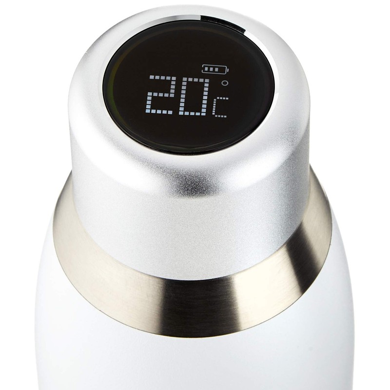 Nevermonday NMB-10338 Smart Bottle, 500 ml, White Stainless Steel
