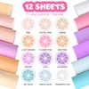 WRAPXPERT Pastel Vinyl Permanent - 12 Sheets Bundle 12"x12" Matte