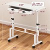 Height Adjustable Standing Desk with 2 Drawers, Small Sit Stand