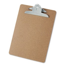 Universal 40304 Hardboard Clipboard, 1-Inch Capacity, Holds 8 1/2 x 11, Brown