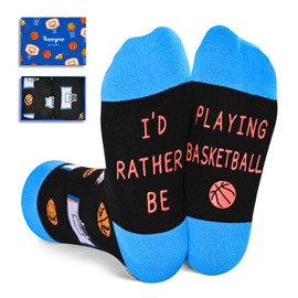 HAPPYPOP Basketball Gifts For Boys Girls Who Love Basketball, Gifts For Basketball Lovers Players, Funny Basketball Socks Kids Boys Girls
