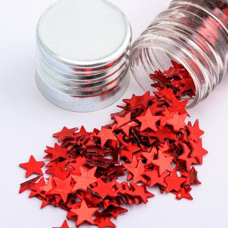Italian Options Christmas Craft Red and Green Glitter Sparkles Sequins