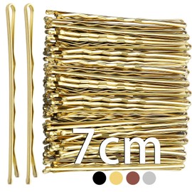 Mbsomnus 7cm Hair Grips 50pcs - Blonde Hair Pins, Bobby Pins Waved, Long Kirby Grips - Essential Hair Accessories for Women & Girls, Ideal for All Types of Hair